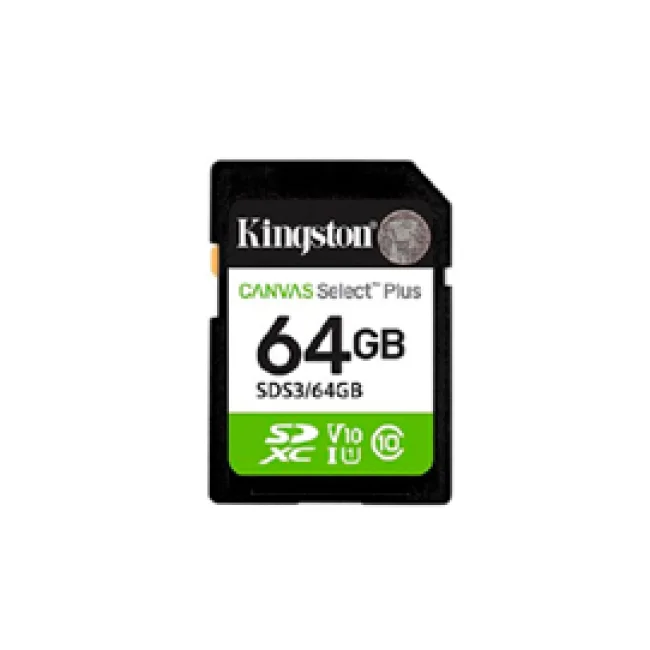 Kingston Technology Canvas Select Plus Gen3 64 GB SD UHS-I Clase 10