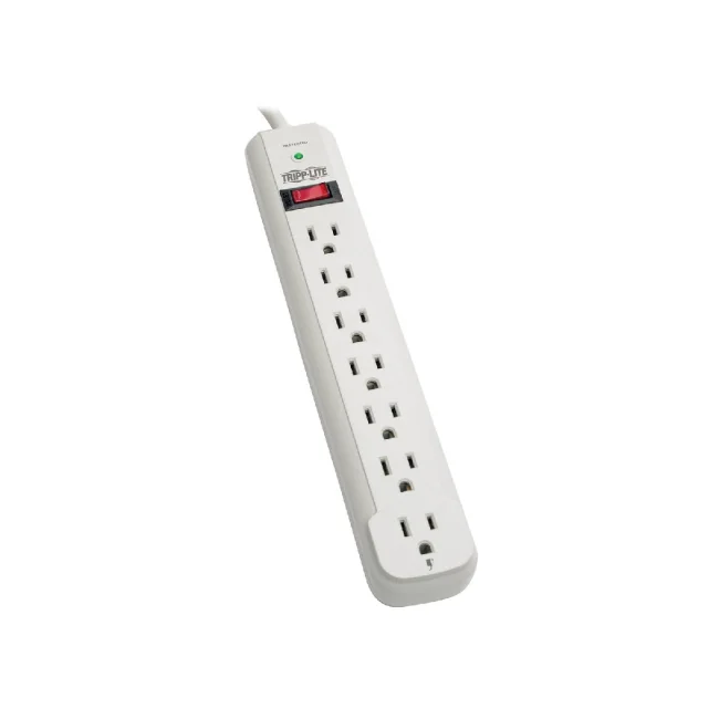 Tripp Lite STRIKER Supresor de Sobretensiones Protect It!, de 7 Tomacorrientes, Cable de 1.83 m (6 pies), 1080 Joules, 1 LED de Diagnóstico, Caja en Gris Claro image 4