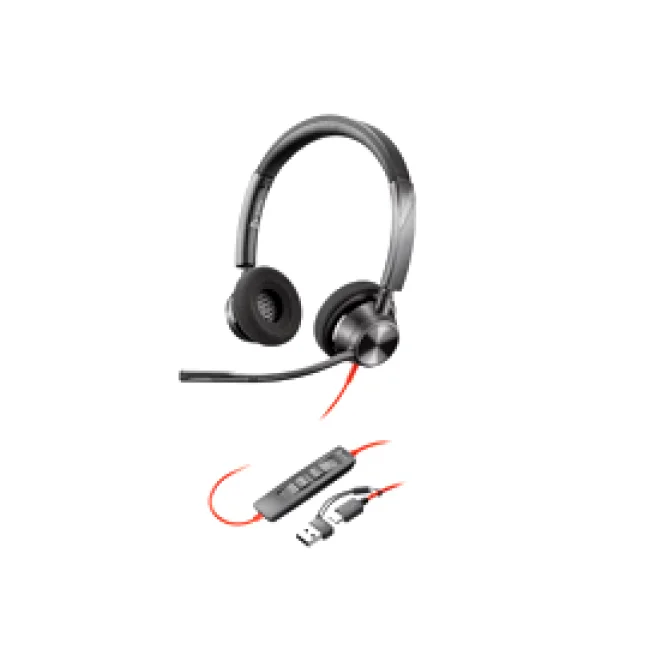 HP Poly Auriculares monoaurales USB-C Poly Blackwire 3310 + adaptador USB-C/A