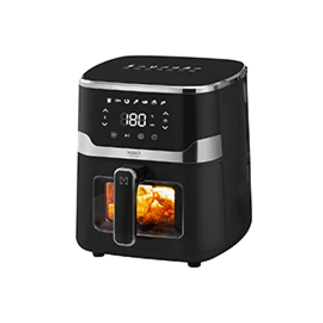 FREIDORA DE AIRE DIGITAL CON VENTANA / MIRATI HOME CON CAPACIDAD DE 5 LITROS 1350W, 8 MODOS PREESTABLECIDOS, TEMPERATURA DE 80C-200C
