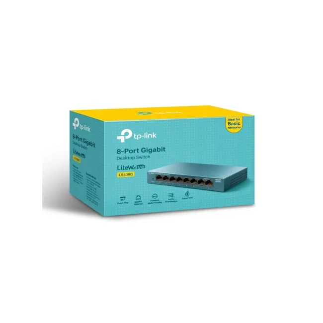 TP-Link LS108G dispositivo de redes No administrado Gigabit Ethernet (10/100/1000) Azul image 8