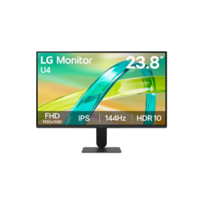 MONITOR PC LG 24U411B-B FHD 23.8 PULG,PANEL IPS,RESOL 1920X1080,ASP 16:9,144HZ,TR 1MS MBR,BRILLO 250CD/M2,CONTR 1500:1,HDR10,AMD FREESYNC,HDMI,AJUSTE INCLINACION,VESA 100X100.