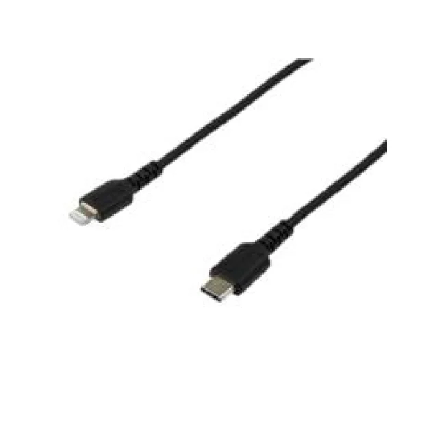 StarTech.com Cable Resistente USB-C a Lightning de 2 m Negro - Cable de Sincronización y Carga USB Tipo C a Lightning con Fibra de Aramida Resistente - Certificado MFi de Apple - para iPad/iPhone 12 image 2