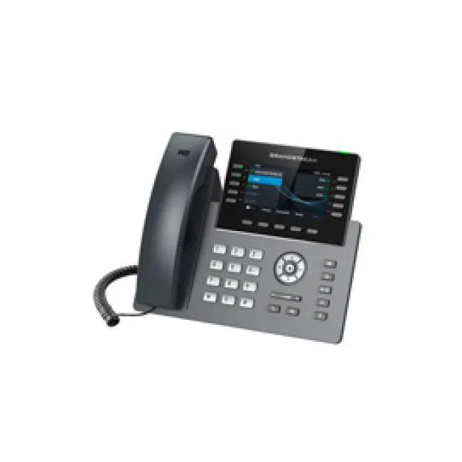 Teléfono IP grado operador de 10 líneas con 5 cuentas SIP, WiFi, Dos pantallas LCD, Bluetooth,  GDMS, Gigabit con Poe