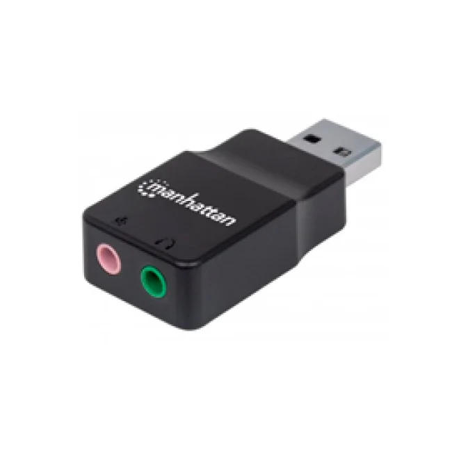 Manhattan Adaptador de Sonido Estéreo USB de Alta Velocidad