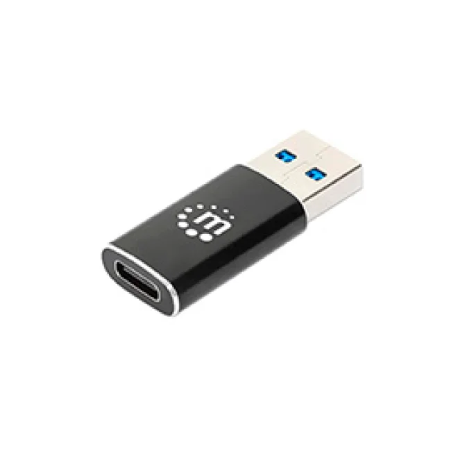 Manhattan 153980 cambiadores de género de cables USB A USB C Negro image 2