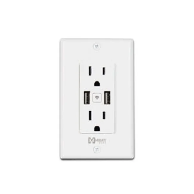 CONTACTO INTELIGENTE DE PARED // MIRATI // WIFI 2.4GHZ // 2 USB // 2 CONTACTOS COMPATIBLE CON ANDROID E IOS // FUNCIONA CON ALEXA Y ASISTENTE DE GOOGLE