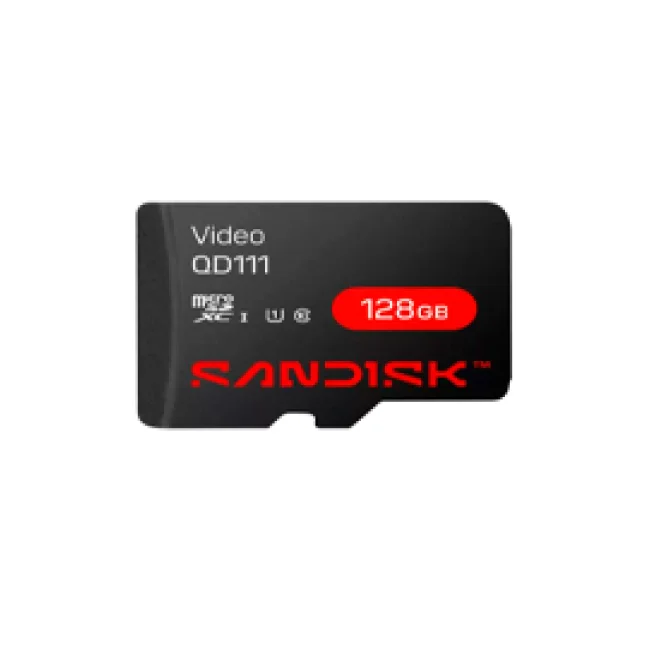SANDISK - Memoria SC QD111 MICRO SDHC 128GB / Clase 10/ U1 Lectura 100 MB/S / ESC 20 MB/S / Especializada para Videovigilancia