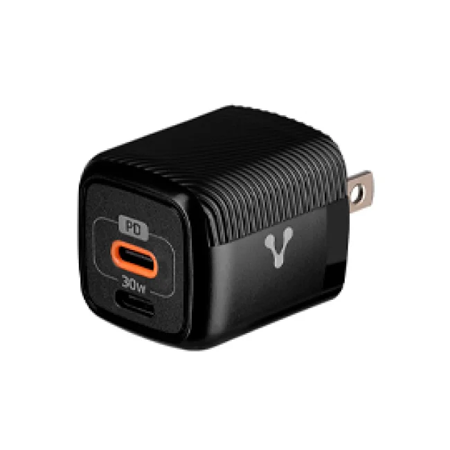 CARGADOR PARA PARED AU-355 FAST CHARGE 3.0 A 1 USB C 30W NEGRO
