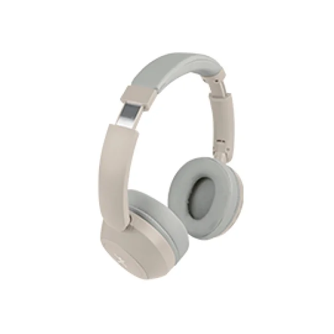 Perfect Choice PC-117148 audífono y auriculare Audífonos Inalámbrico y alámbrico Diadema Música USB Tipo C Bluetooth Beige, Gris