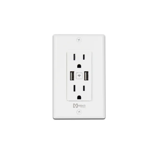 CONTACTO INTELIGENTE DE PARED // MIRATI // WIFI 2.4GHZ // 2 USB // 2 CONTACTOS COMPATIBLE CON ANDROID E IOS // FUNCIONA CON ALEXA Y ASISTENTE DE GOOGLE image 5