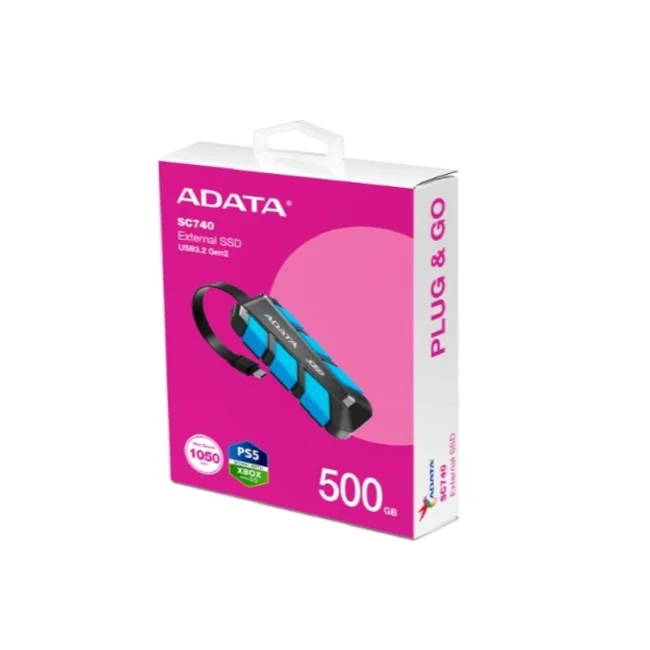 ADATA SC740 500 GB USB Tipo C 3.2 Gen 2 (3.1 Gen 2) Negro, Azul image 8