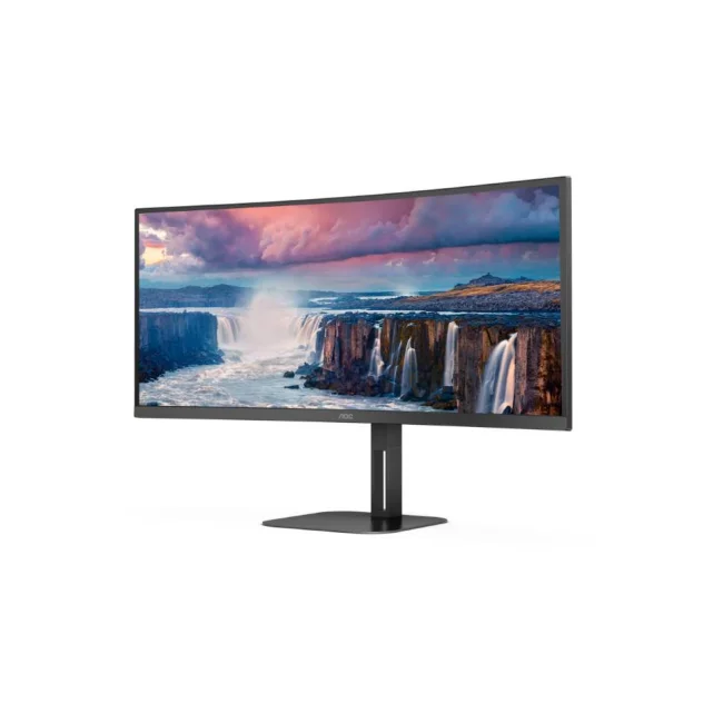 AOC V5 CU34V5CW monitor de computadora 86.4 cm (34") 3440 x 1440 Pixeles Wide Quad HD LED Negro