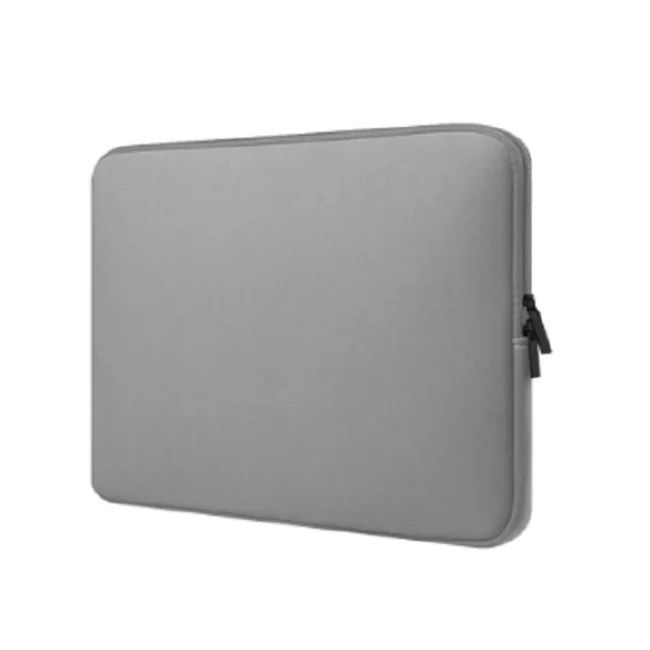 FUNDA DE NEOPRENO PARA LAPTOP 14.0", B&Aacute;SICA, GRIS