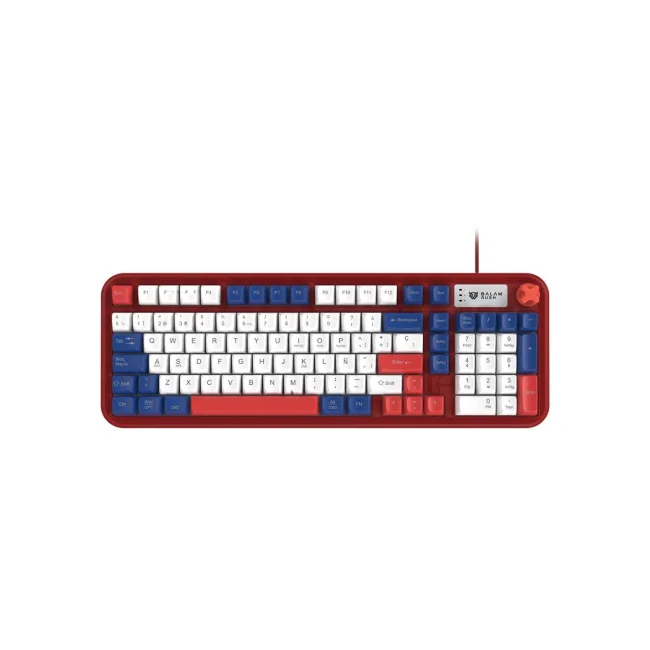 TECLADO GAMER BALAM RUSH ALAMBRICO WARSTRIKE GUNDA KG500G MEMBRANA 96% ROJO (BR-945813)