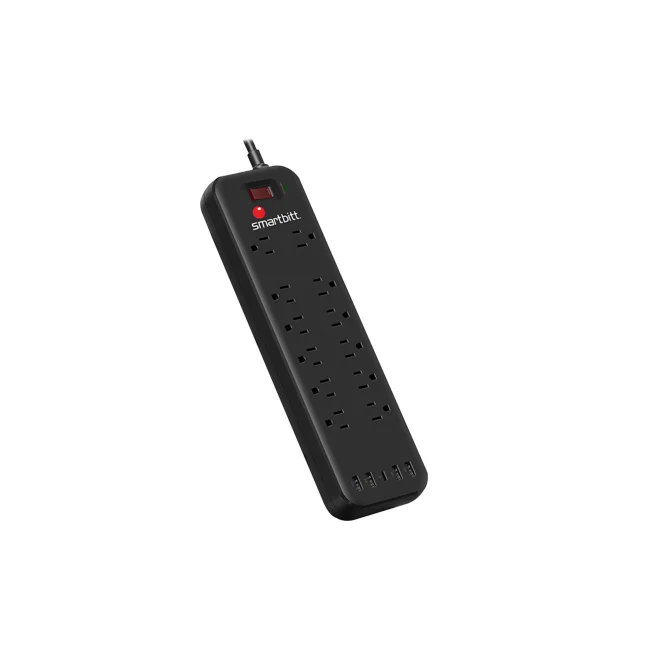 Smartbitt SBSS-B12-5U regulador de voltaje 12 salidas AC 125 V Negro
