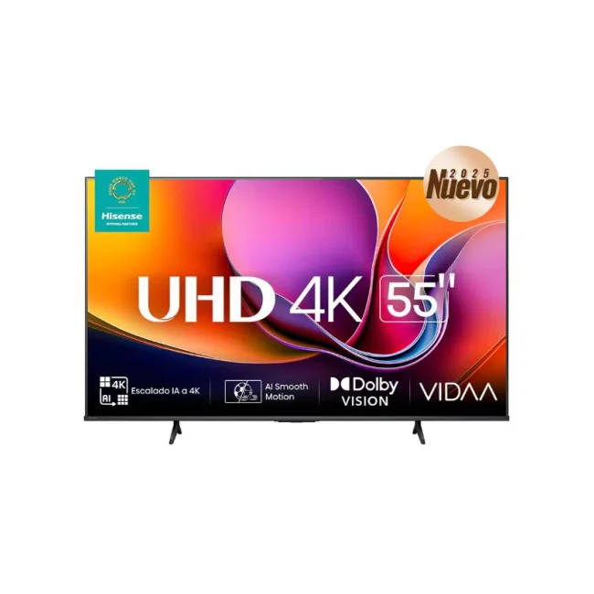 PANTALLA HISENSE 55" SMART TV LED 55A65NV 4K ULTRA HD NEGRO image 2