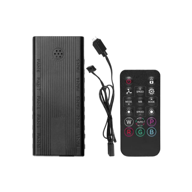 HUB Controlador para ventiladores Xzeal XZ1116 ARGB con cable adaptador de 3 y 4 pines incluye control
