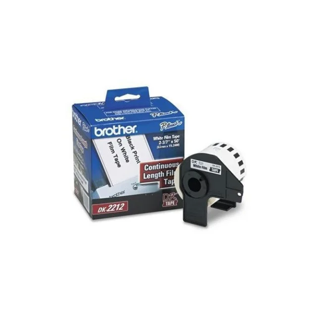 ROLLO DE ETIQUETAS BROTHER NEGRO SOBRE BLANCO 62MMX15.2M DK2212