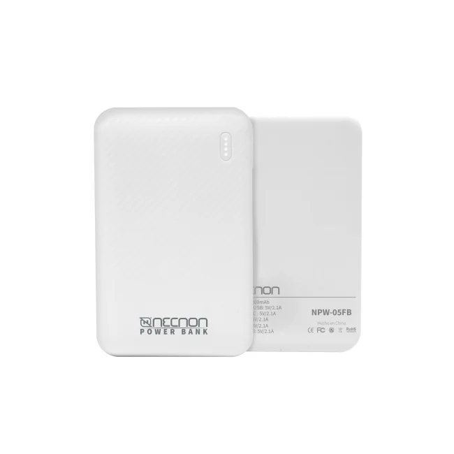 POWERBANK NPW-05FB Necnon 5000mAh CARGA 2.1A 1 A 2 CARGAS