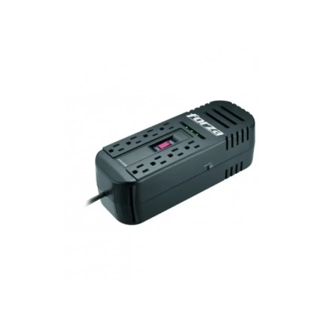 REGULADOR DE VOLTAJE FORZA FVR-2201 2200VA/1100W NEGRO 8 CONTACTOS