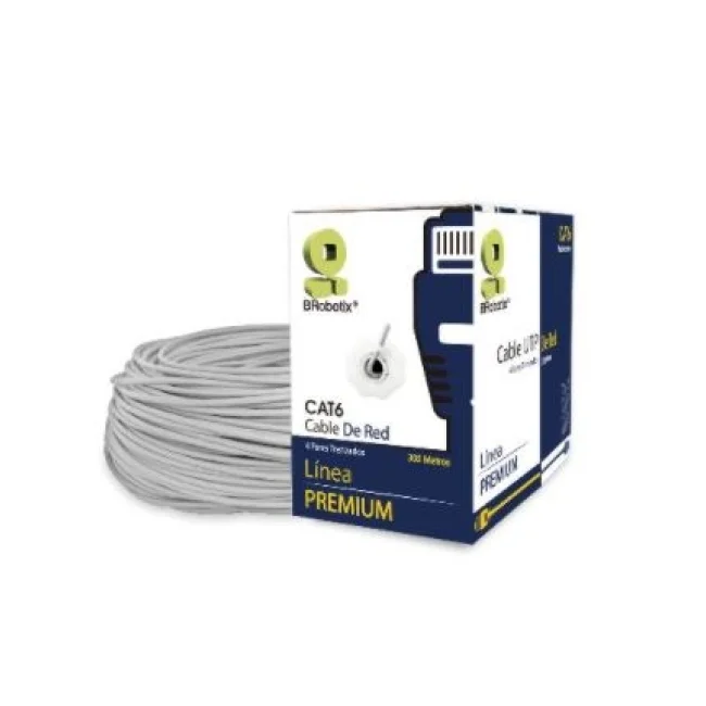 BOBINA CAT6 PARA INTERIORES 100% COBRE UTP GRIS, 305 metros image 2