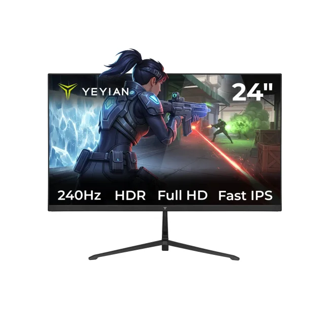 MONITOR YEYIAN 24" GAMER ELYSIUM FHD IPS 240HZ 1MS HDMS2.0 1920x10180