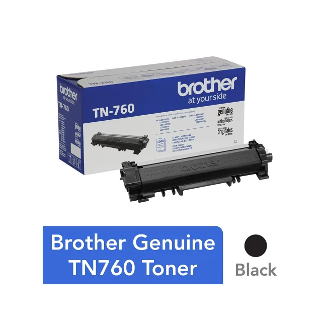 Brother TN760 cartucho de tóner 1 pieza(s) Original Negro image 2