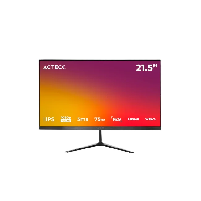 Acteck AC-933858 monitor de computadora 54.6 cm (21.5") 1920 x 1080 Pixeles Full HD Negro