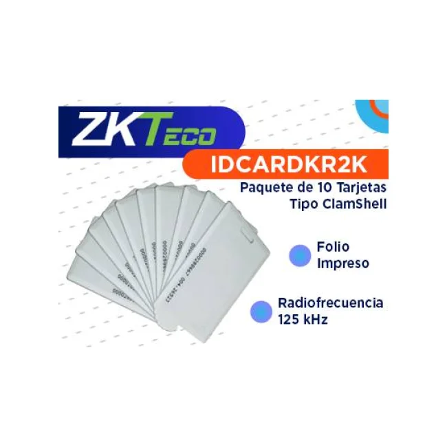 Tarjetas compatibles con lectores RFID con fr ZK TECO IDCARDKR2K