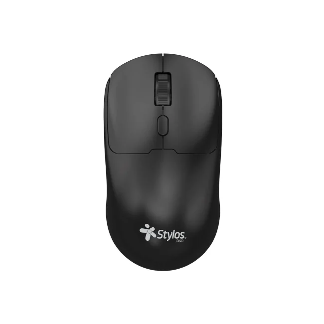 Mouse Inalambrico Recargable Stylos 1,600 Dpi 3 Niveles 4 Botones Conexion USB Nano 2.4Ghz Negro