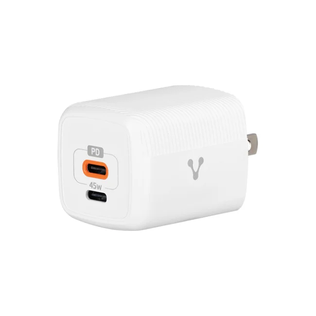 CARGADOR PARA PARED AU-402 FAST CHARGE 3.0 A 1 USB C 45W BLANCO