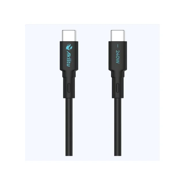 Cable de Carga USB-C a C /1 Metro/ Magnético/Tecnología GaN (Nitruro de Galio) / Fast-Charging / Potencia 240W / Velocidad Transferencia 480 Mbps