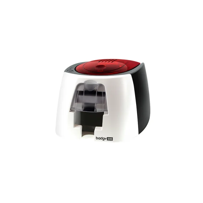 Kit Badgy EVOLIS BADGY200, PVC, Negro, Rojo, Color blanco, Pintar por sublimación/Transferencia térmica, Kit de Credencializacion
