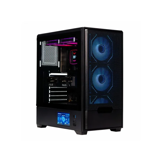 Gabinete Naceb Technology NA-0658LCD, Midi-Tower, Gabinete, Acero, E-ATX / ATX / mATX / Mini-ITX, Negro
