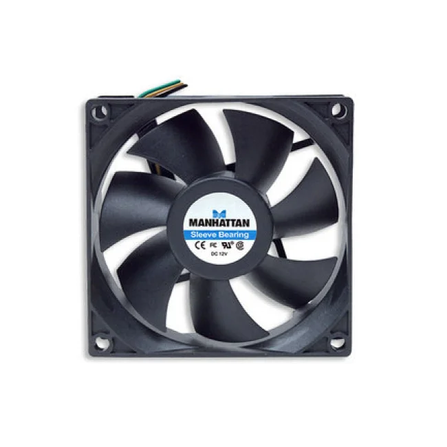 Manhattan 700955 sistema de refrigeración de computadora Gabinete de la computadora Ventilador 8 cm Negro 1 pieza(s)