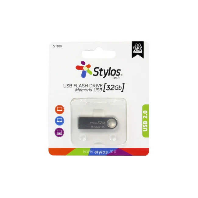Stylos STMUSB3B unidad flash USB 32 GB 2.0 Gris, Plata