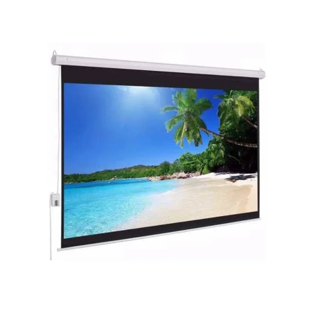Pantalla de Proyección Eléctrica de Colgar MSE406, Multimedia SCREEN, 4.06x3.05m. 200 pulgadas diagonales. Incluye C.R. Inalámbrico  y alámbrico