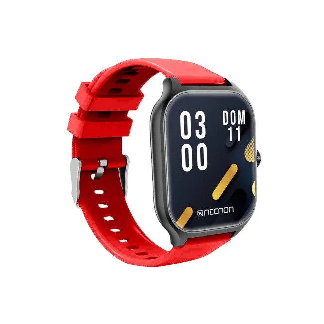 SMARTWATCH NSW-101 2.01  IP67 BT 5.0 APP FITPRO BAT 180 mAH MIDE CALORIAS FC CON VIBRACIÓN MULTIMEDIA FUNCIÓN BUSCAR Y FOTOS A DISTANCIA NEGRO/ROJO