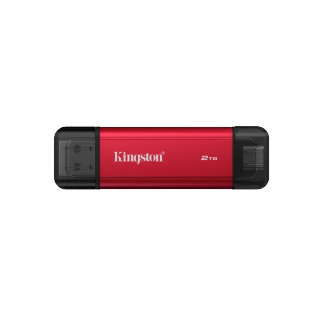 Kingston Technology Dual Portable 2 TB USB Type-A / USB Type-C 3.2 Gen 2 (3.1 Gen 2) Negro, Rojo