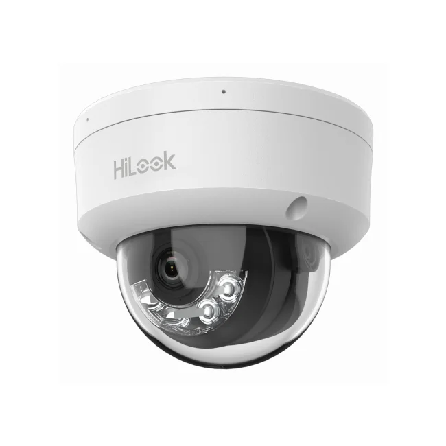 HiLook Series / Domo IP de 2 Megapixel (1080p) / Lente 2.8 mm / 30 mts IR / Micrófono Integrado / Exterior IP67 / PoE