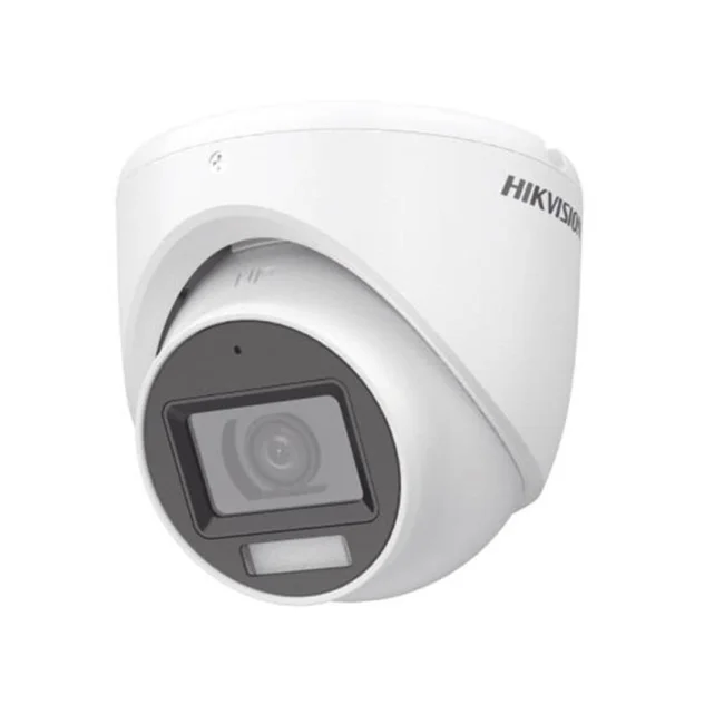 CAMARA HIKVISION DOMO LUZ DUAL (IR + LUZ BLANCA) / TURBOHD 2 MEGAPIXEL (1080P) / LUZ BLANCA 20 MTS / GRAN ANGULAR 106° / LENTE 2.8 MM / 30 MTS IR EXIR / EXTERIOR IP67 / 4 TECNOLOGIAS / MICROFONO INTEGRADO