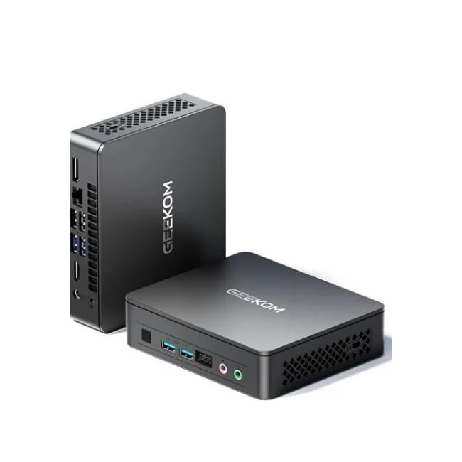 Mini PC GEEKOM AIR12 GMAIR12PT7505-8256, Intel Pentium Gold 7505, (Incluye) RAM 8GBDDR4,  NVMe SSD256GB. Windows 11 Pre-intalado. Color Negro
