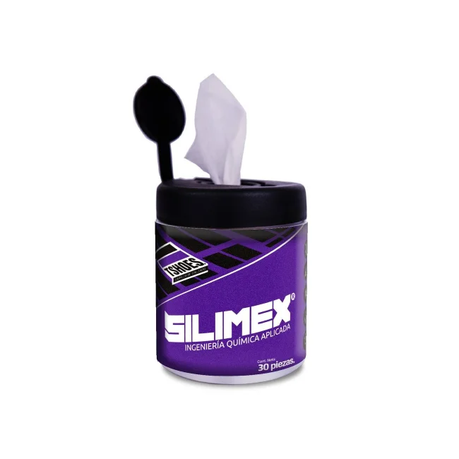 TOALLAS HUMEDAS SILIMEX PARA LIMPIEZA DE SUPERFICIES EN CALZADO DEPORTIVO 30 PZAS