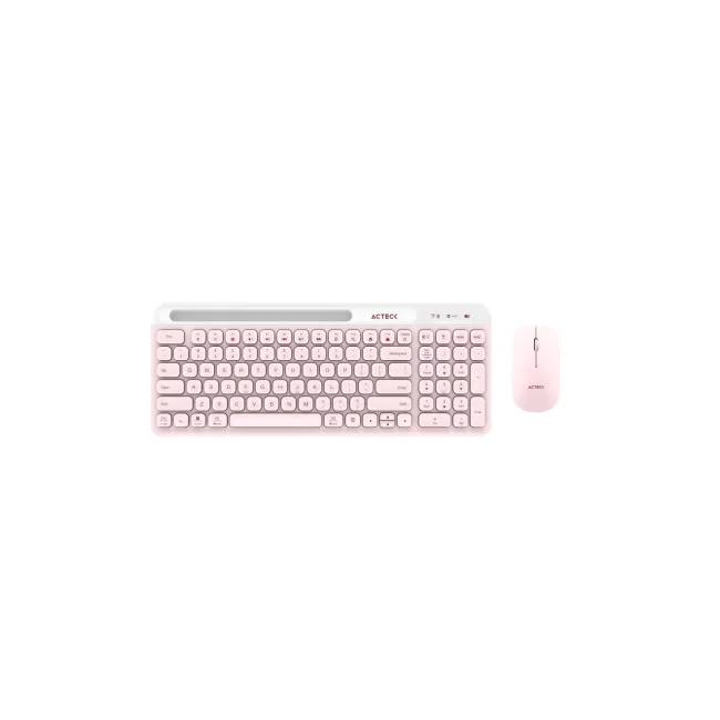 Acteck Creator Virtuos Silk MK720 teclado Ratón incluido Bluetooth Español Rosa, Blanco image 2