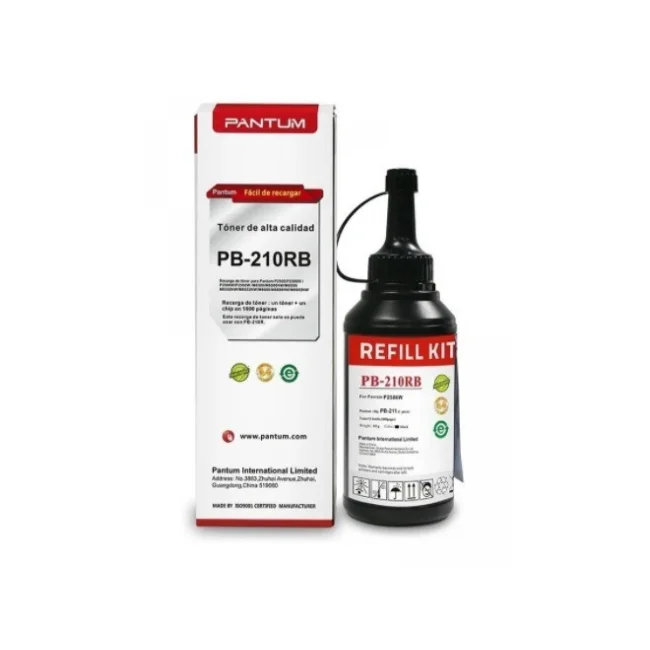 KIT DE RECARGA PANTUM 1600 PAGS P2500W M6500NW M6550NW NEGRO 1YR (PB-210RB)