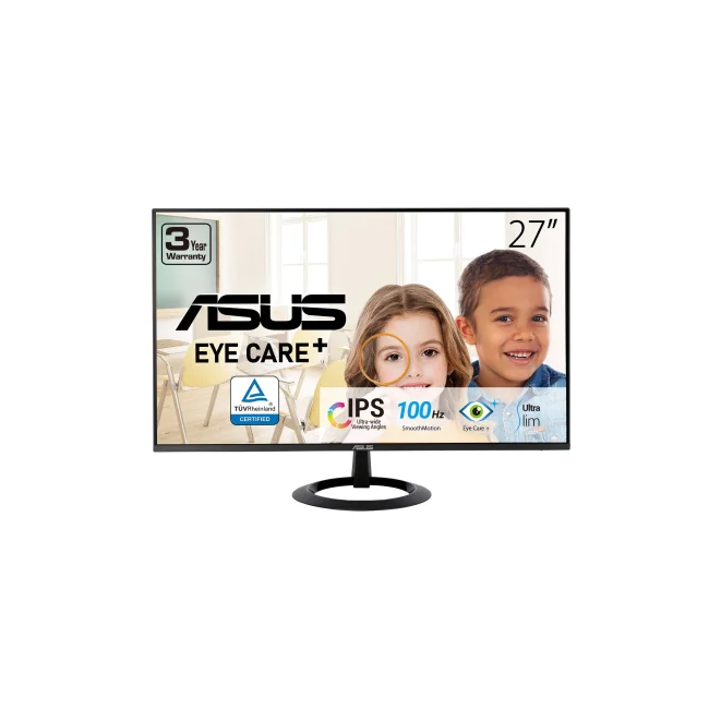 Monitor ASUS EyeCare Gaming VA27EHF 27  (90LM0550-B031B0) 1080P, IPS, Full HD, sin marco, 100 Hz, 1 ms, HDMI(v1.4) x 1, Montaje en pared VESA