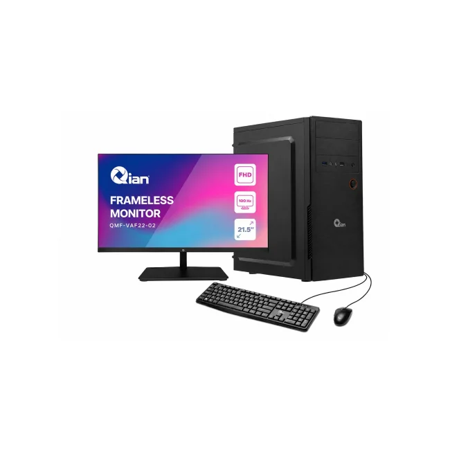 Qian Office PC NGXI 140TA-48M - Core i5 10400T - 256 GB SSD 2.5" - 8GB DDR4 - MOUSE - TECLADO - MONITOR - REGULADOR -SKU: QPI-OP340TA-48M