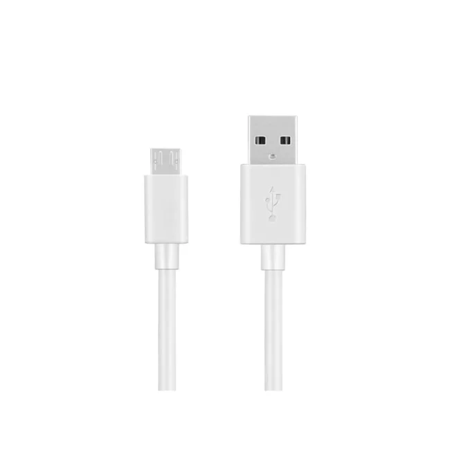 Cable USB A a MICRO USB V8, color blanco. 1 metro de largo. Alta resistencia de materiales y carga rápida DB-G-USBMB