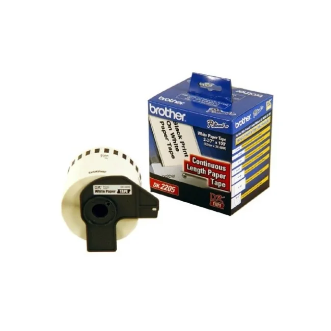 CINTA BROTHER DK2205 PAPEL CONTINUO BCO/NGRO 62MM